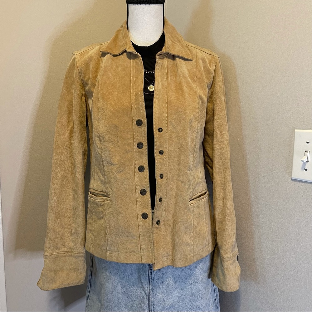 Leather-suede overcoat